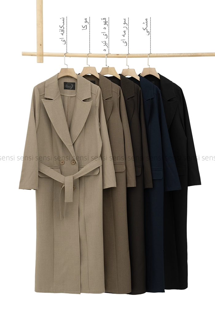 مانتو مانتو بلند یقه بلیزر @کد1005383